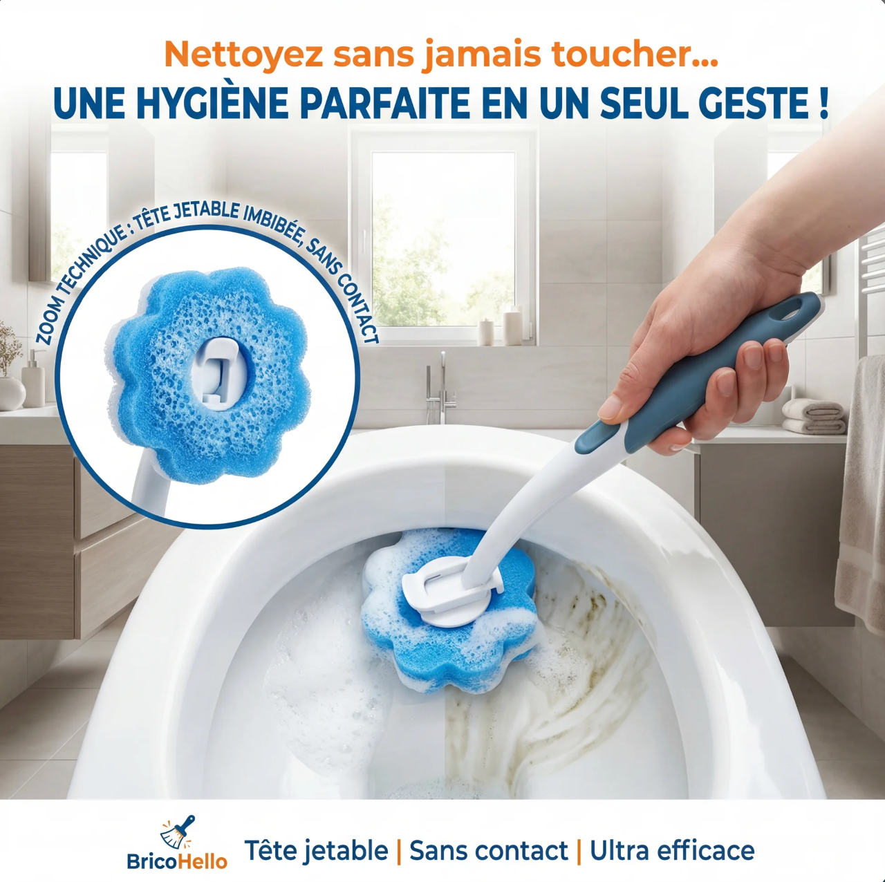 Brosse WC jetable-ultra performante